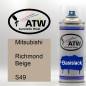 Preview: Mitsubishi, Richmond Beige, S49: 400ml Sprühdose, von ATW Autoteile West.